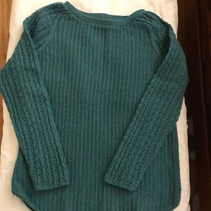 Loft  large Teal Long Sleeve Sweater